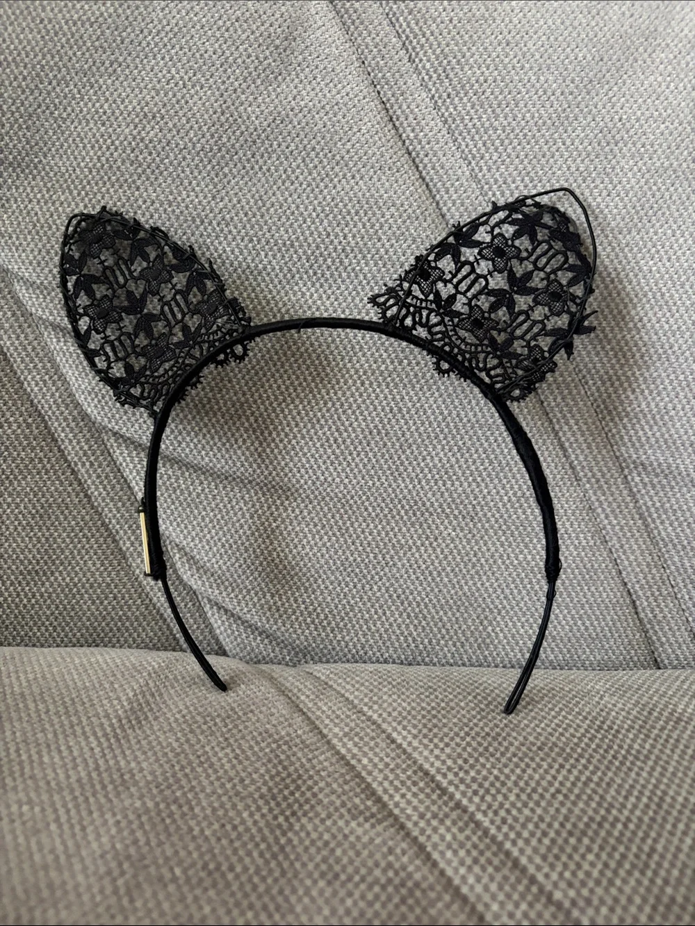 cult gaia Black Lace Cat Ear Headband